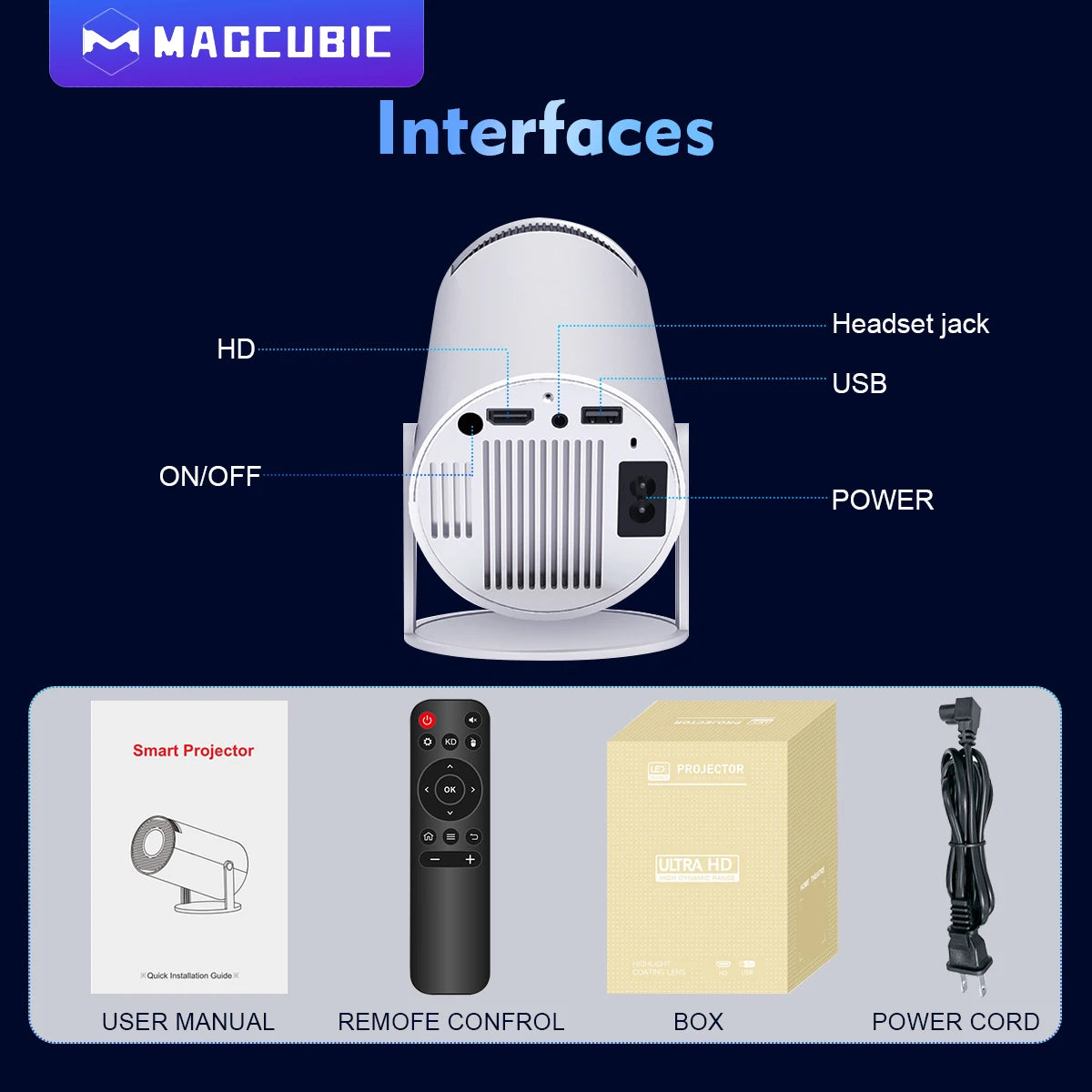 Magcubic 4K SmartPro Projector 180
