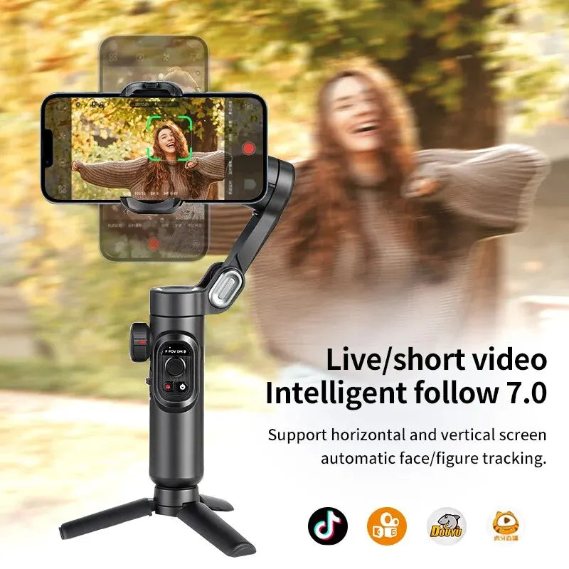 ⚡ Hurry! Sale ends soon ⚡SmartXE Pro Gimbal for Smartphone for iPhone Android AI Face Tracking TikTok Vlog