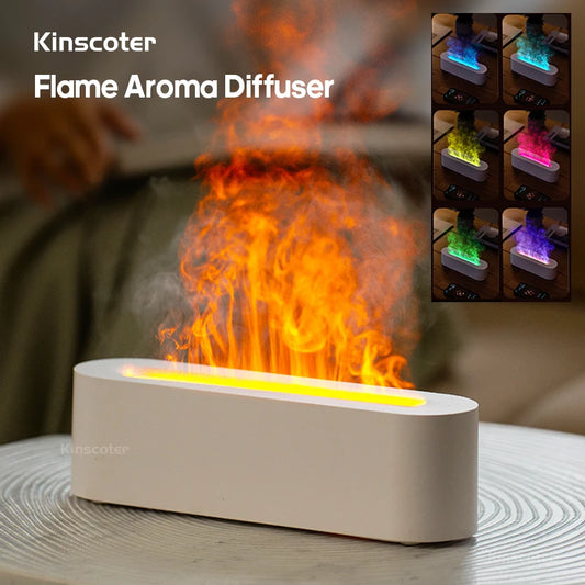 Flame Aroma Diffuser with RGB Fire Night Light