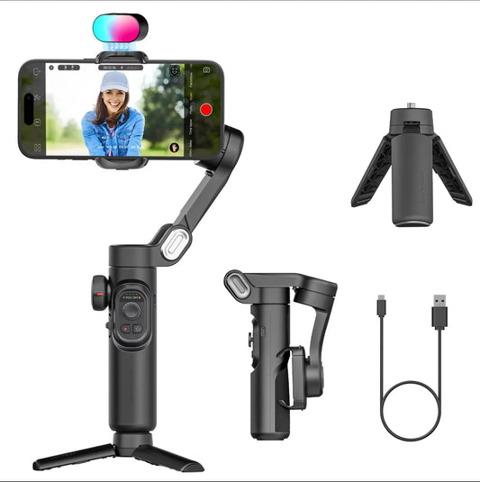 ⚡ Hurry! Sale ends soon ⚡SmartXE Pro Gimbal for Smartphone for iPhone Android AI Face Tracking TikTok Vlog